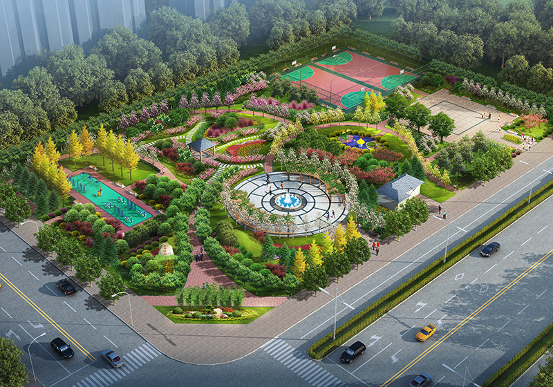 兰苑游园海绵城市项目